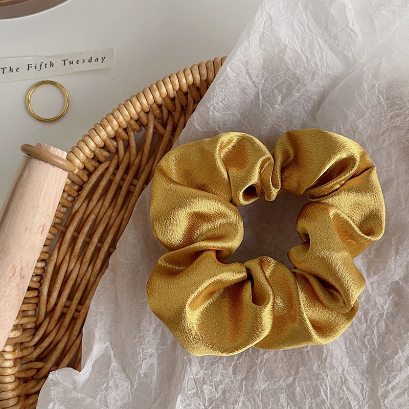 Women's Daily Retro Satin Rib-Knit Hair Scrunchie Solid Color