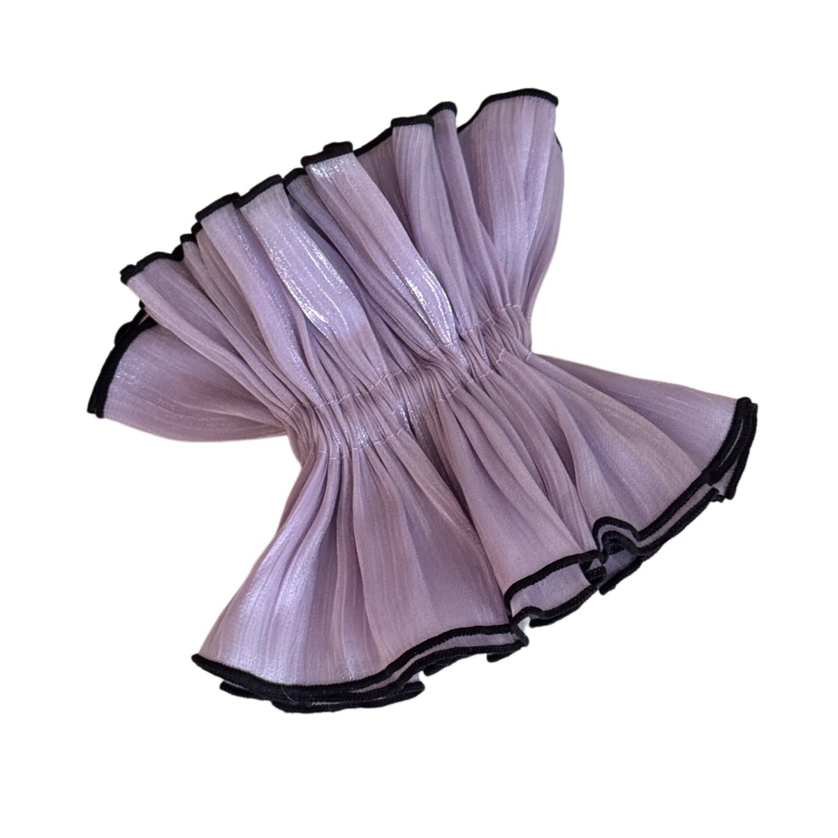 Women Sweet Fairy Style Soft Cloth Hair Tie For Spring Solid Purple