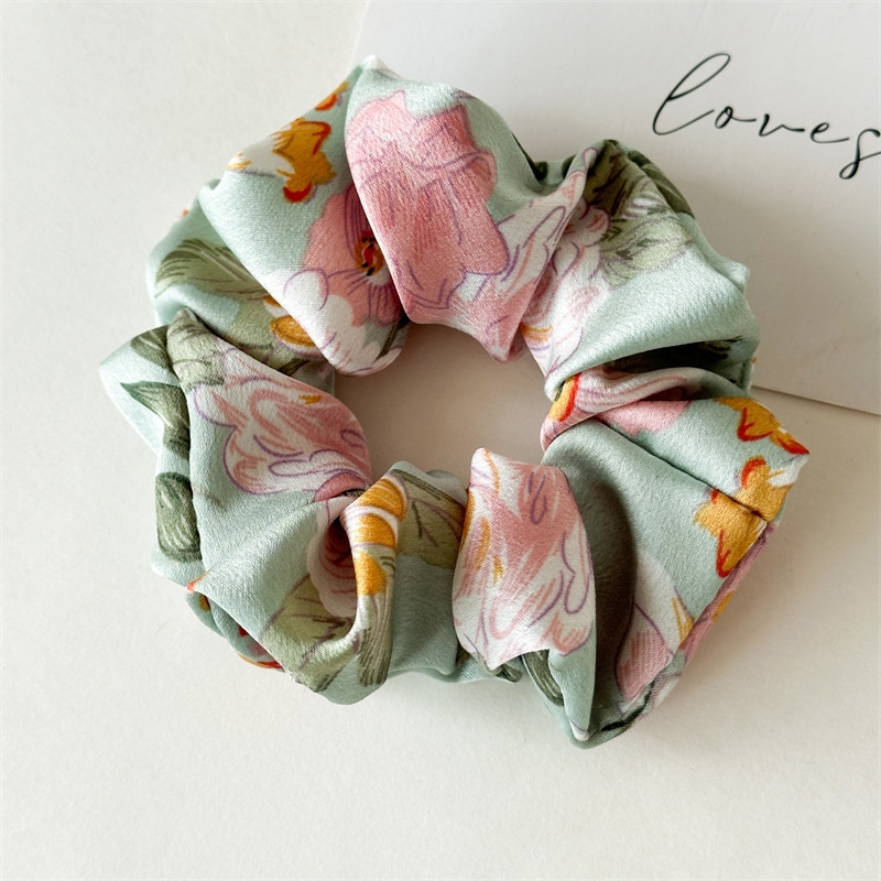 Women's Elegant Daily Banquet Cloth Hair Scrunchie Floral Pattern