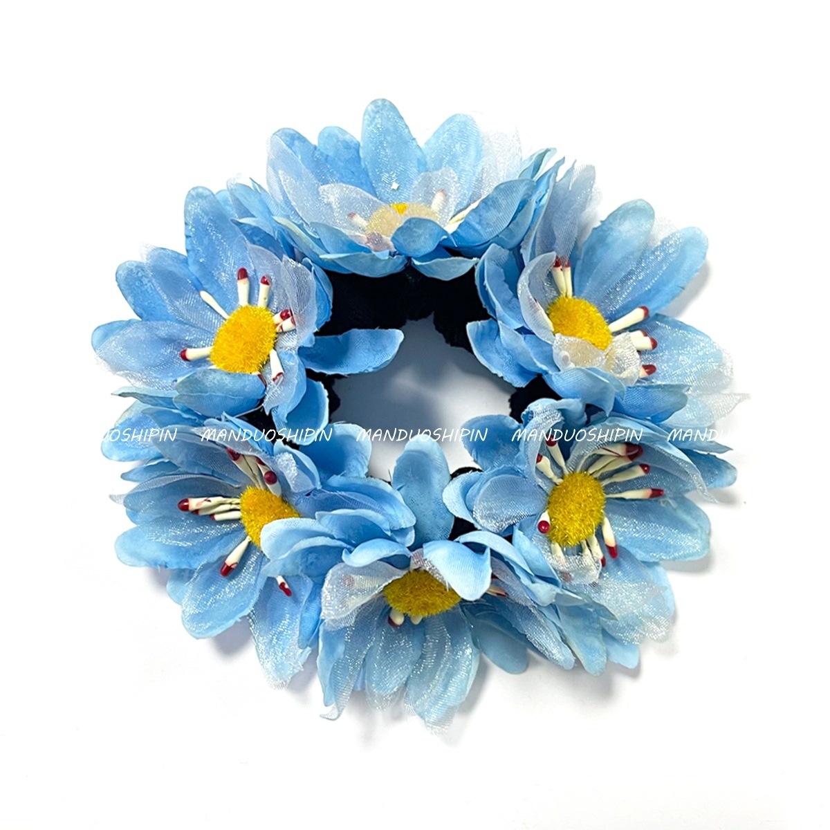 Women's Summer Beach Cloth Hair Tie Large Realistic Sunflower