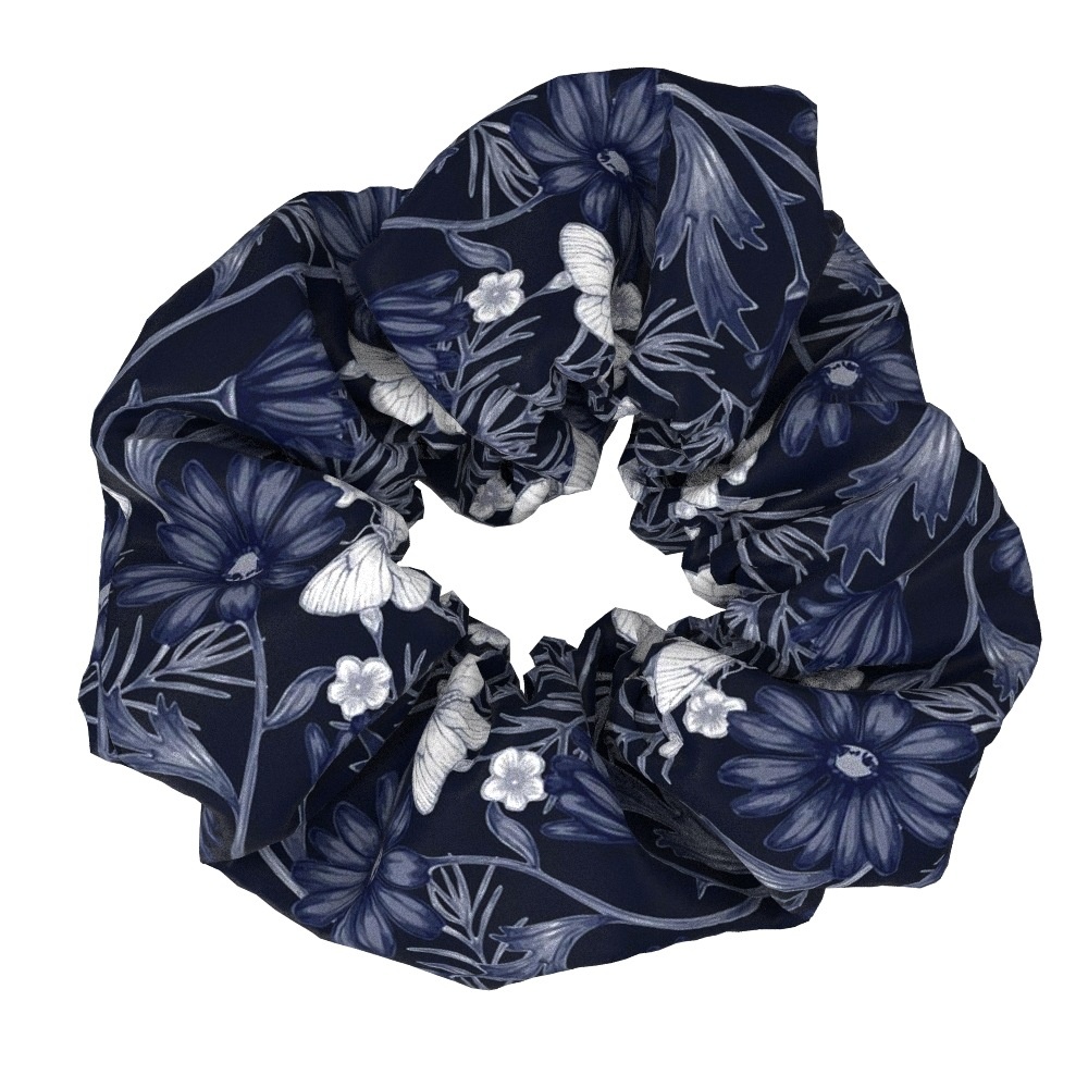 Women's Vintage Cloth Hair Scrunchie Daily Elastic Band Butterfly Print