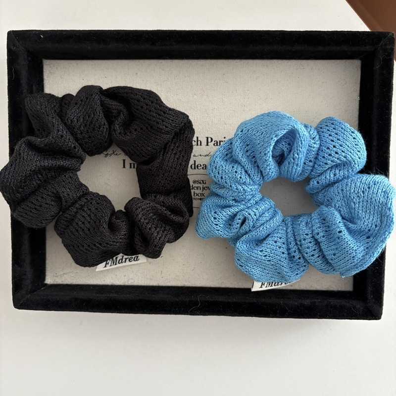 Women's Simple Knit Hair Tie Spring Everyday Hair Accessory Solid Black