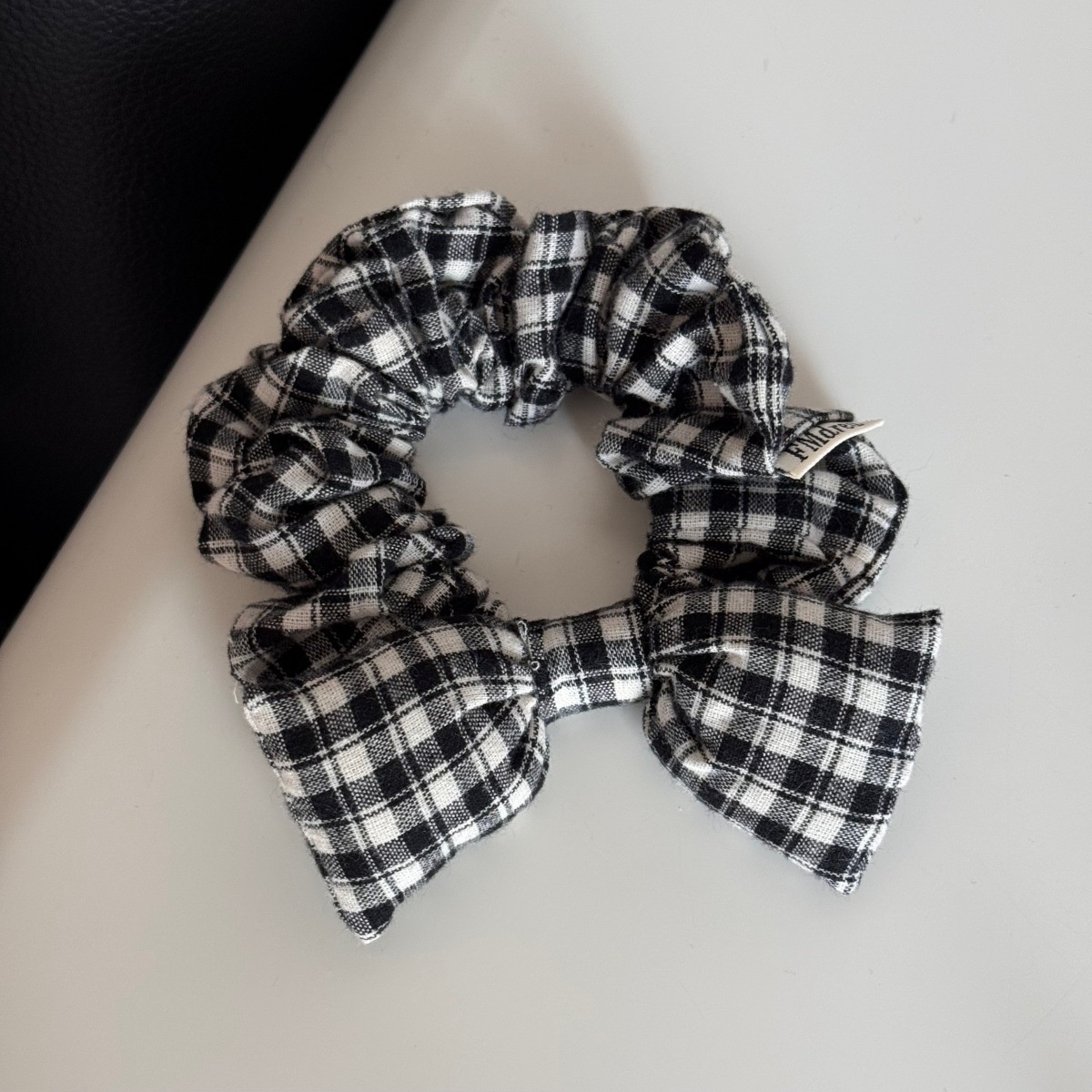 Women's Daily Cotton Bowknot High Elasticity Hair Tie Scrunchie Plaid