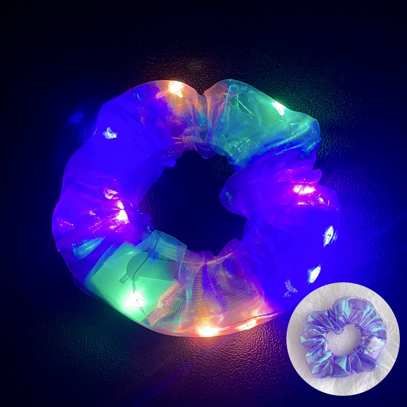 Women's Luminous Artificial Crystal Autumn Halloween Hair Tie Solid Color