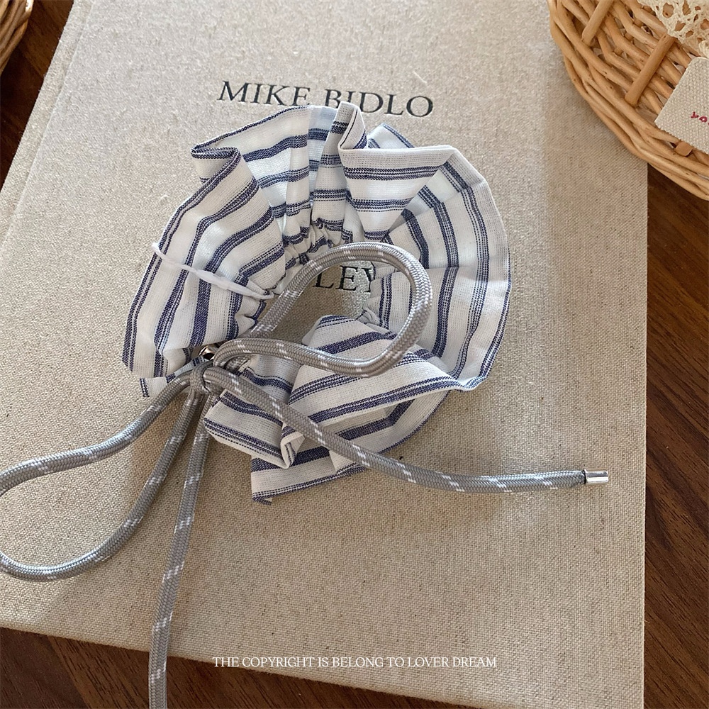 Girls Synthetic Large Bowknot Hair Tie Ponytail Holder Multi-Color Checkered