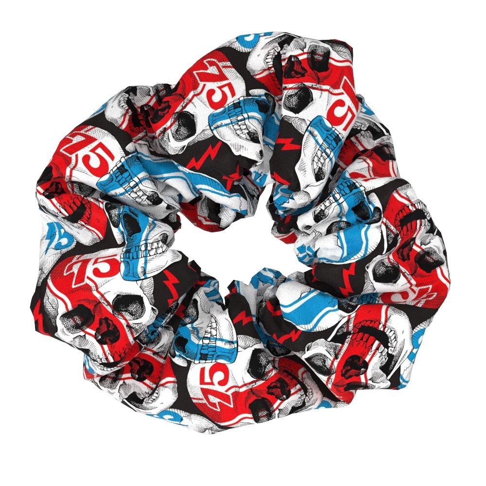 Women's Floral Skull Fabric Hair Ties Handmade Large Scrunchies