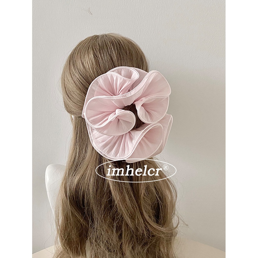 Women's Spring Commute Cloth Bubble Braid Hair Tie Beige Pink Floral