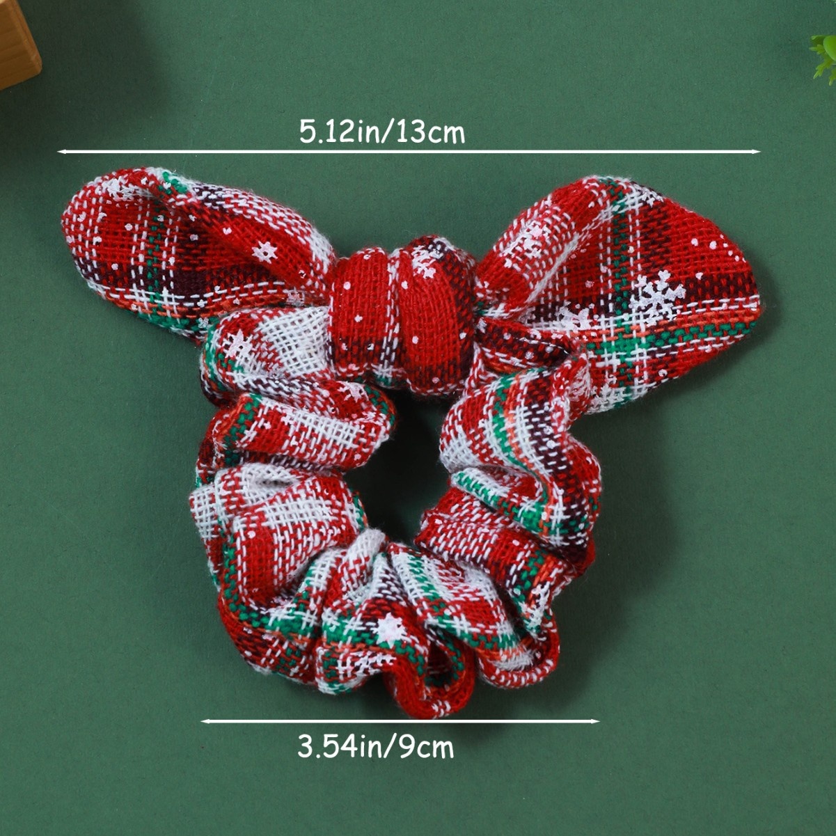 Women's Holiday Cotton Rabbit Ear Hair Ties Retro Floral Color Block