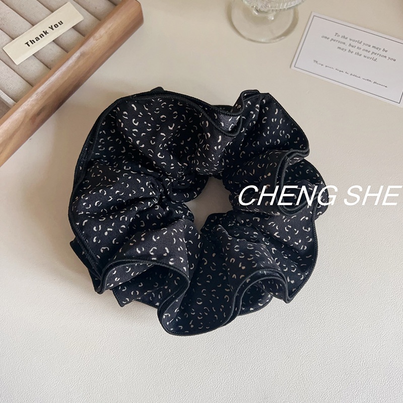 Women's Autumn Fabric Four-Layer Scrunchies Deep Color Series