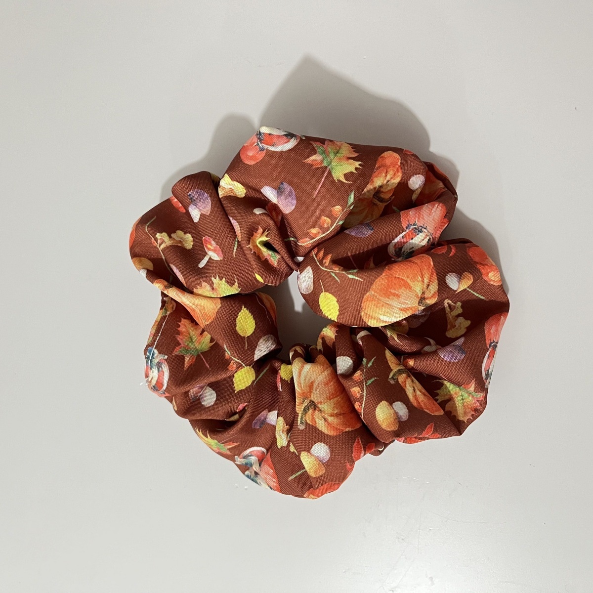 Women Versatile Fabric Hair Ties Assorted Turkey Pumpkin Patterns