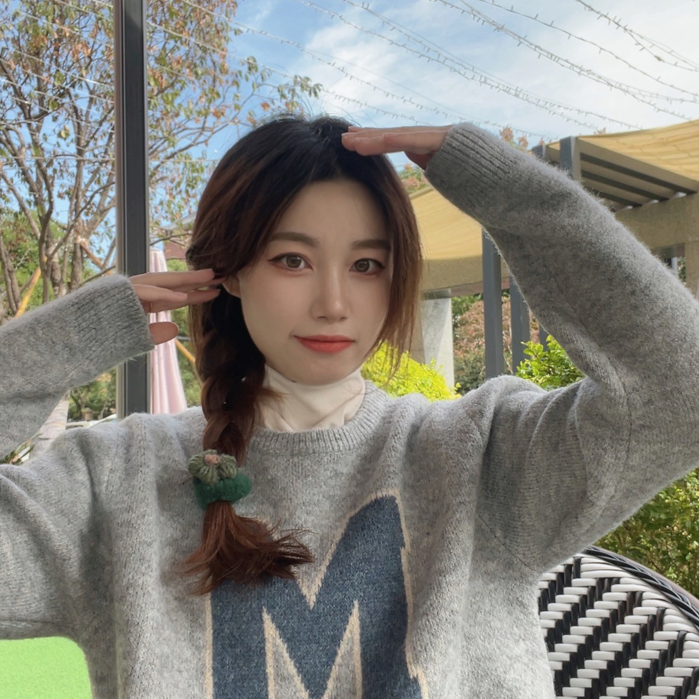 Women's Daily Plush Scrunchie Hair Tie Sweet Patchwork Flower