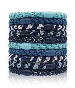 Women's Elastic Braided Ponytail Hair Ties Retro Embroidered Mesh