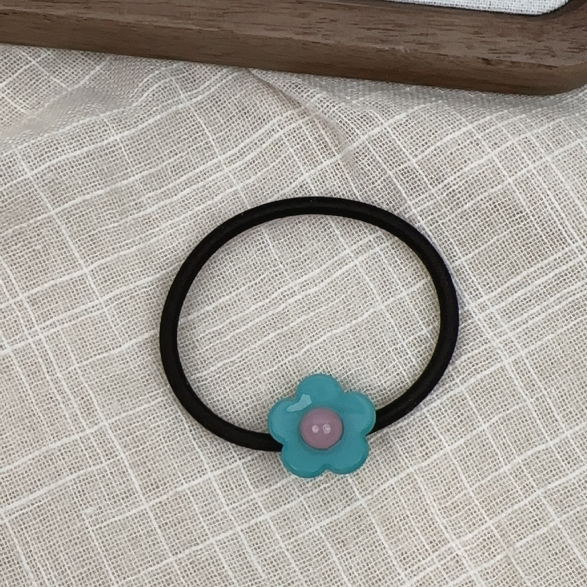 Women's Acetate Elastic Ponytail Holder Hairband Floral Pattern