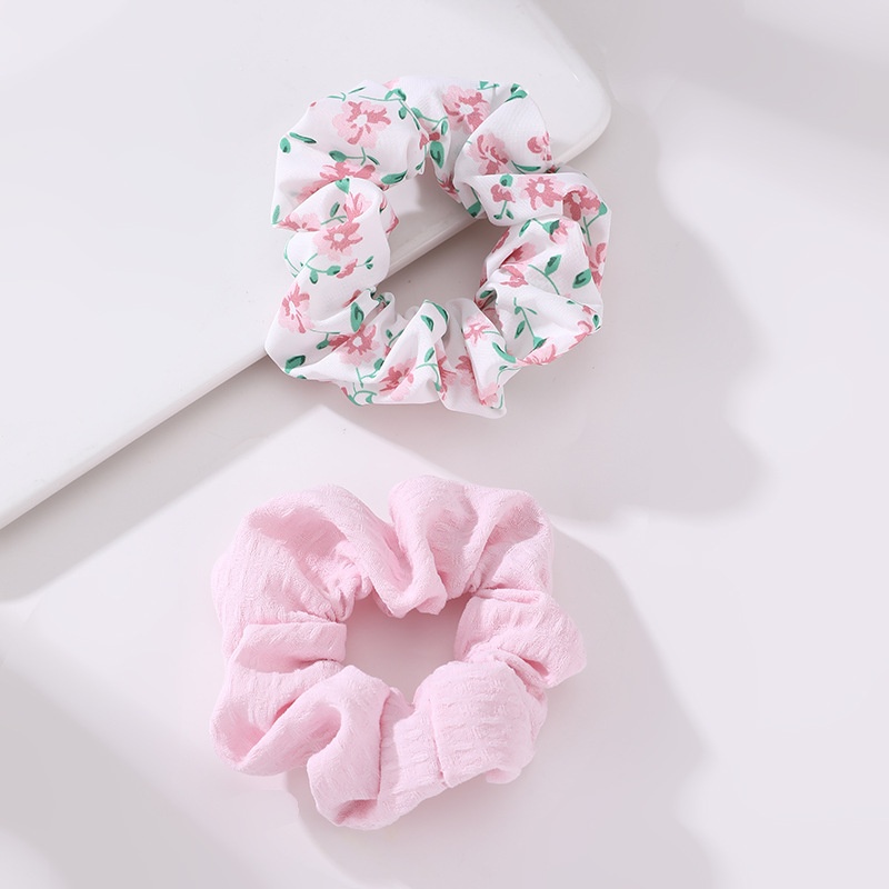 Women's Daily Cute Fabric Hair Scrunchies 2-Piece Set Ethnic Floral