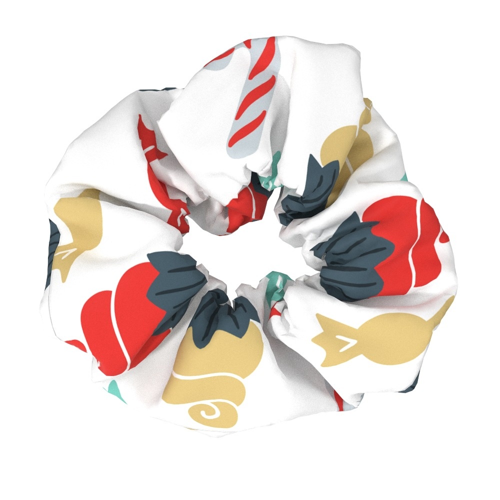 Women's Large Bow Hair Ties Festive Christmas Tree Pattern Cloth Headwear