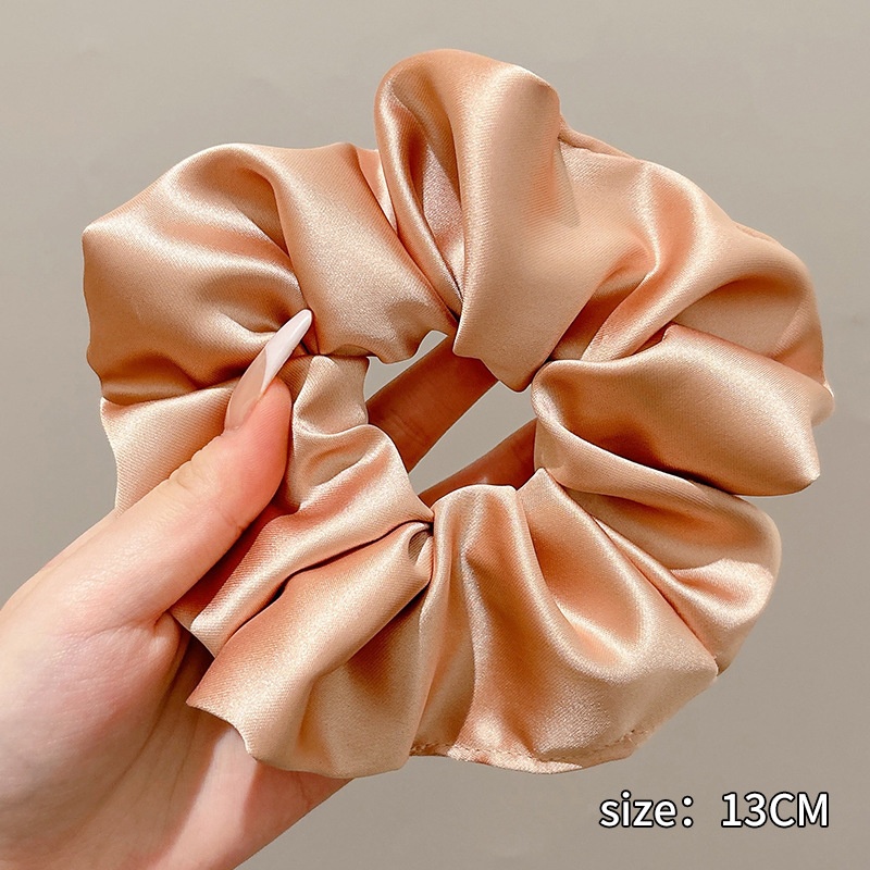 Women's Spring High-End Silky Pleated Pearl Streamer Large Hair Ring