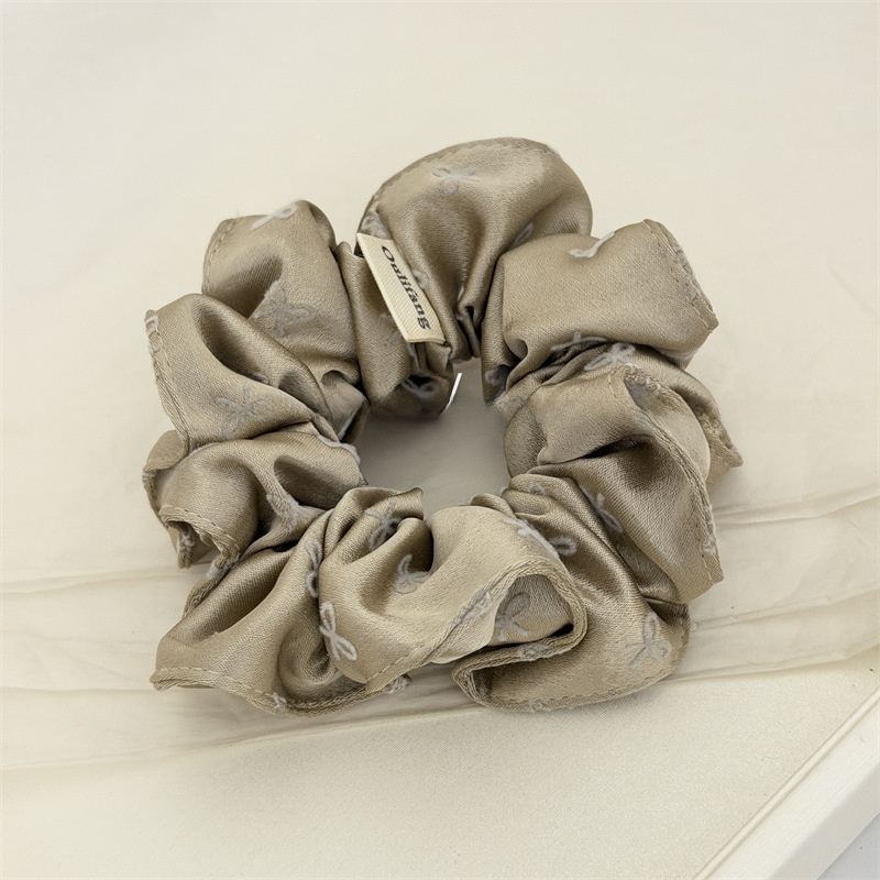 Women's Elegant Soft Satin Bow Knot Hair Tie For Everyday Wear Black