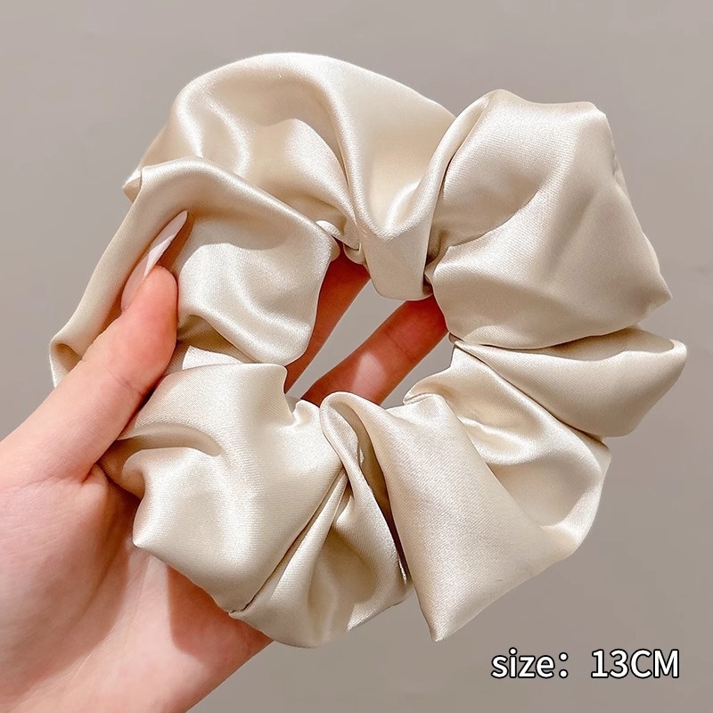 Women's High-End Oversized Satin Scrunchie Hair Accessories Printed