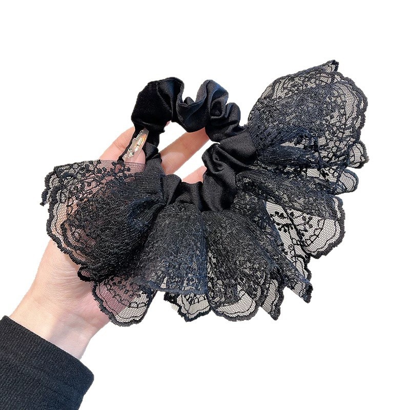 Women's Elegant Banquet Selfie Hair Tie All Season Lace Pattern