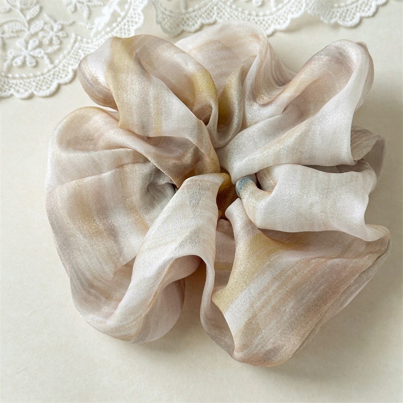 Women's Elegant Summer Chiffon Hair Bands Large Dyed Shell Pattern