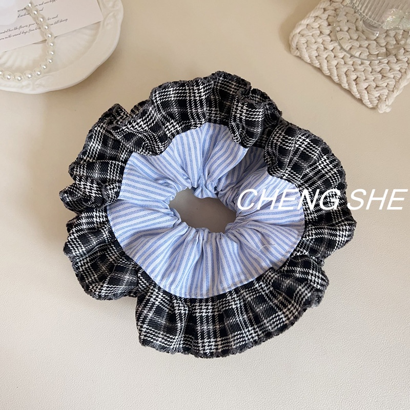 Women's Lazy Style Large Bow Bun Hair Accessories Patchwork Fabric
