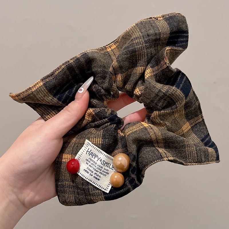 Women's Elegant Square Scarf Scrunchie Chic Cloth Ponytail Hair Tie