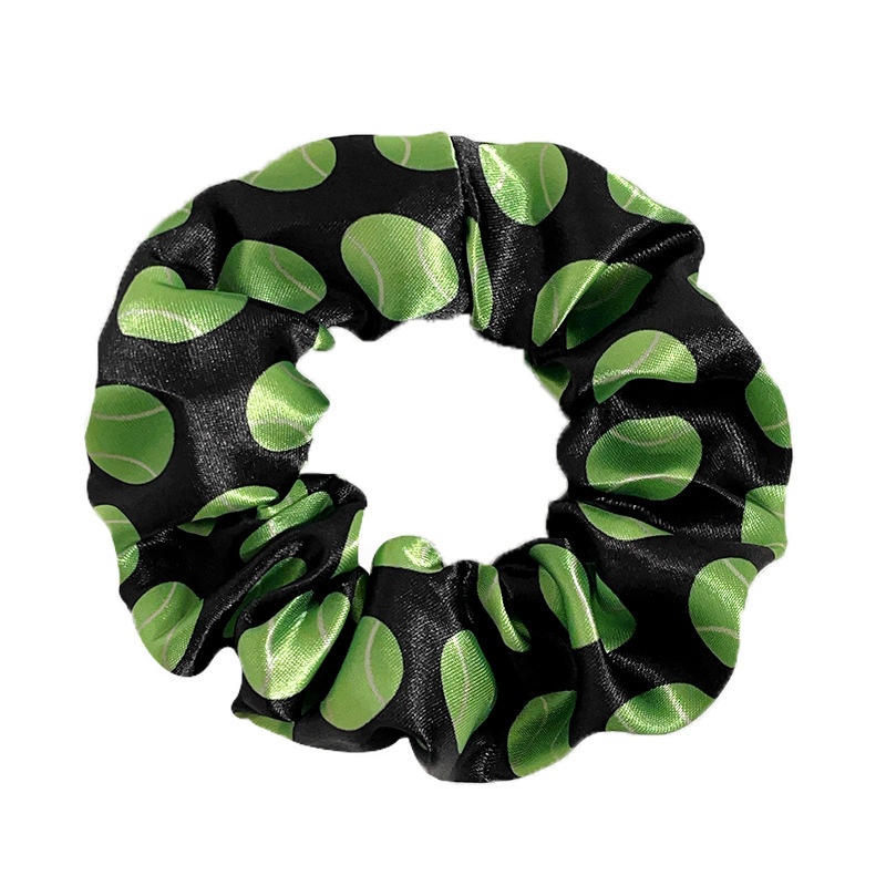 Women's Basketball Cheerleader Cloth Hair Tie Elastic Band Round Style