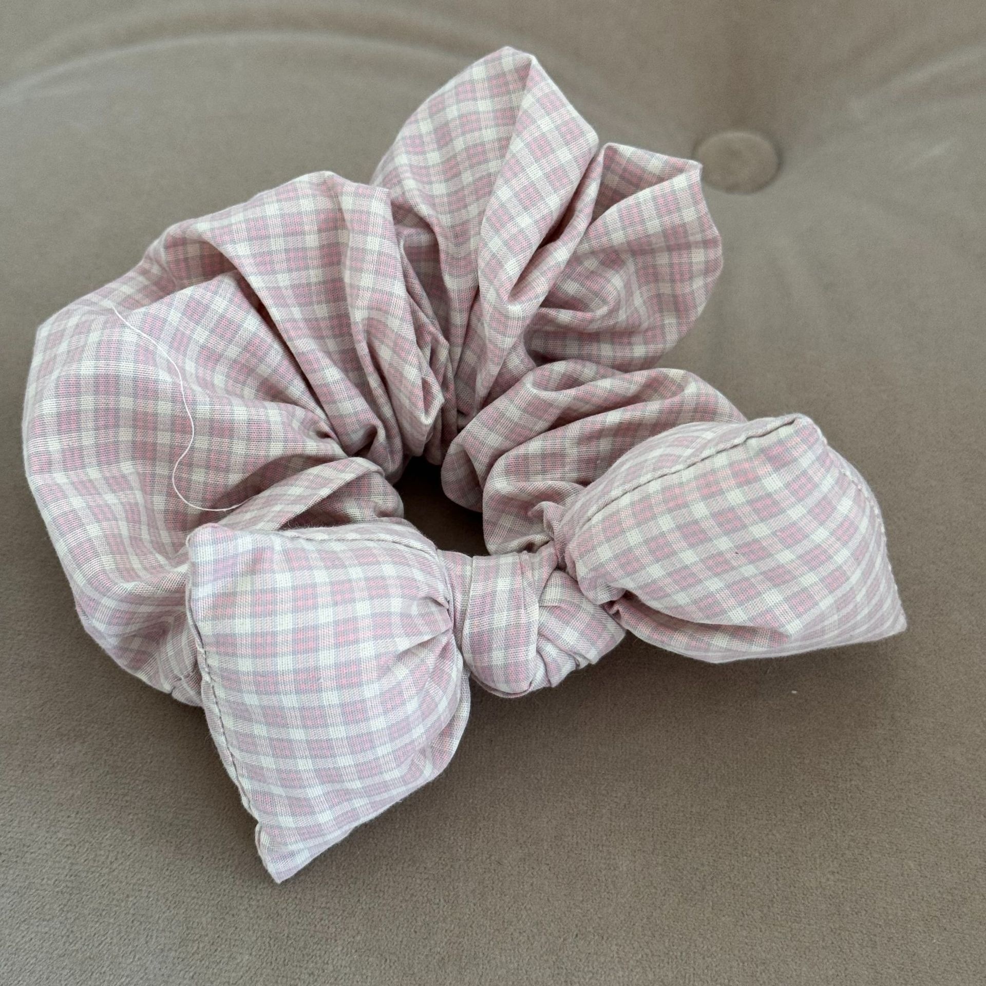 Women's Elegant Plaid 3D Bow Hair Tie High-End Sponge Cloth Head Rope
