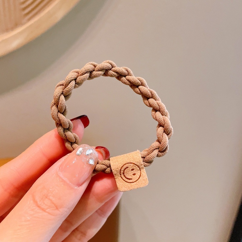 Women's All-Season High Elasticity Cloth Hair Tie Minimalist Smiley Face