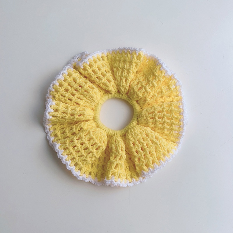 Women's Soft Knitted Polyester Warm Winter Hair Scrunchie Colorful