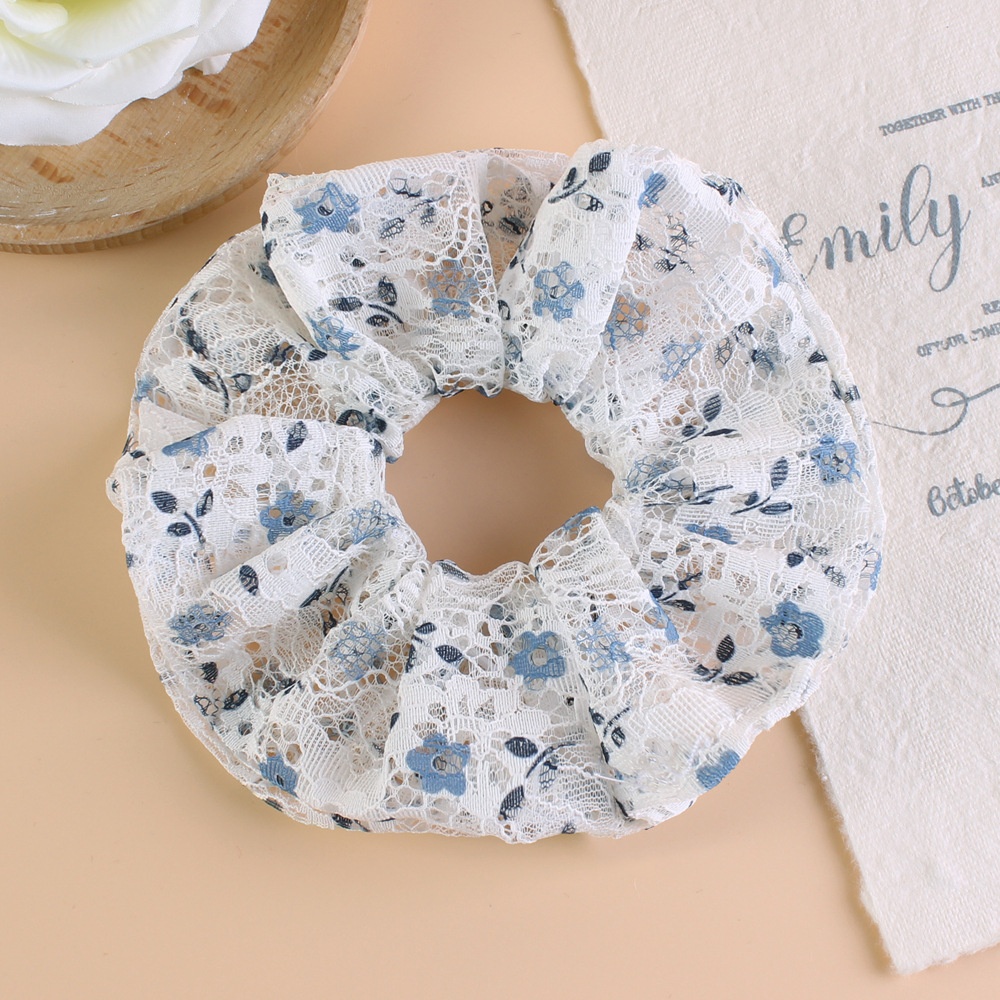 Women's French Style Soft Lace Hair Tie Daily Wear Ditsy Floral