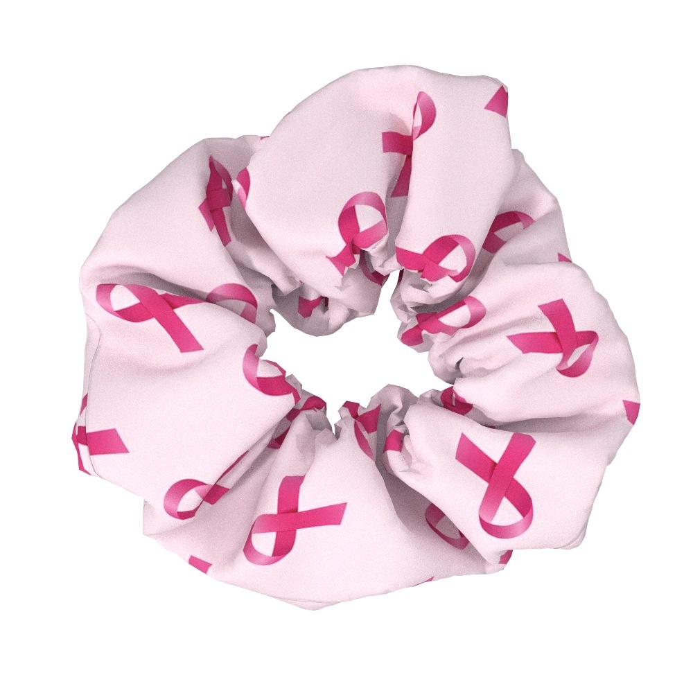 Women's Sweet Pink Ribbon Hair Ties Handmade Irregular Cloth Scrunchies