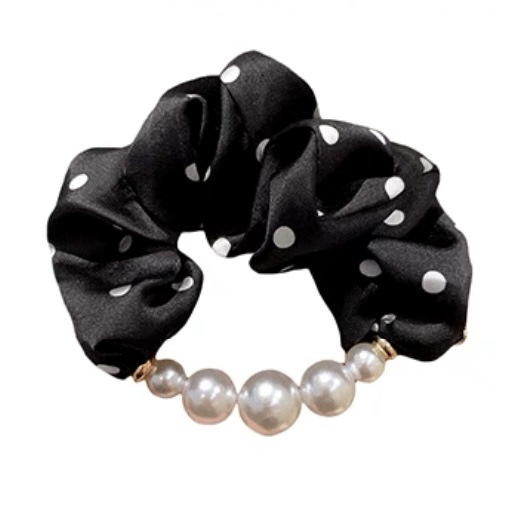 Women's Simple Daily Cloth Hair Tie Scrunchie Classic Polka Dots