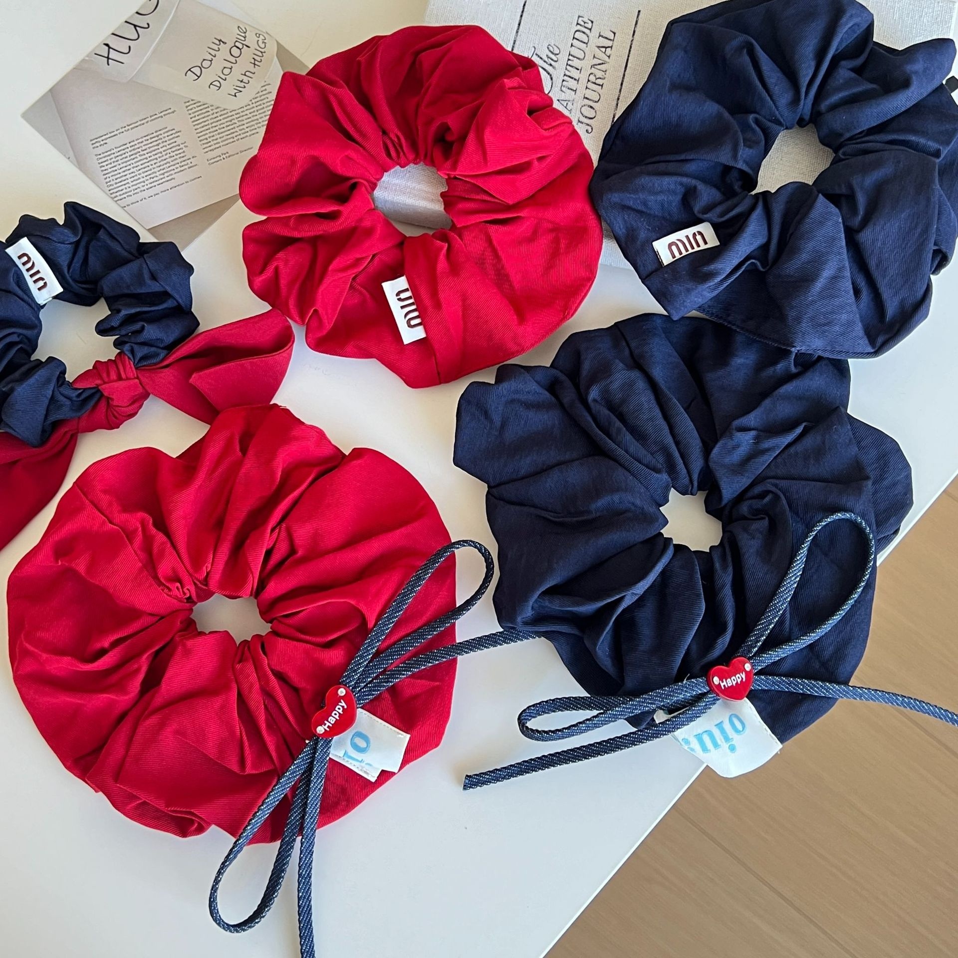 Women's Daily Commute Bowknot Cloth Hair Band Navy Blue Solid Color