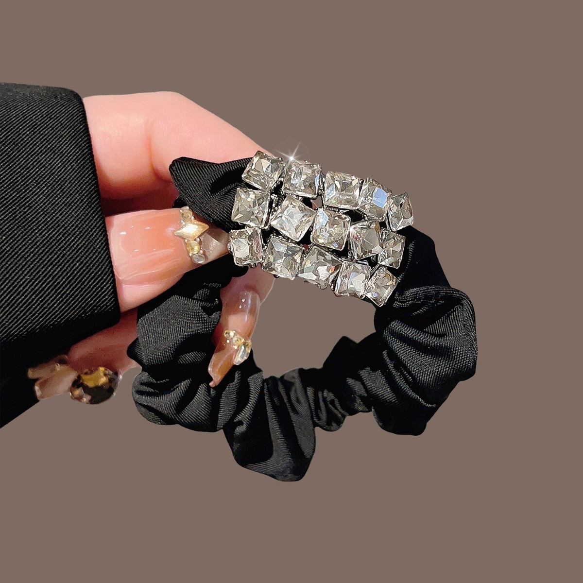 Women's Elastic Hair Band High Elasticity Durable No Damage Shiny Diamond Cloth