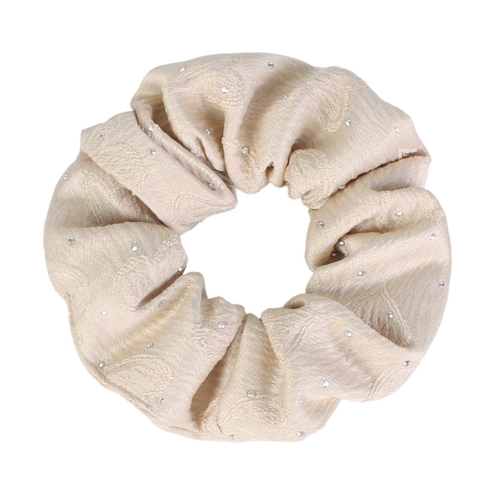 Women's Simple Rhinestone Denim Bubble Braid Hair Tie Spring Light Blue