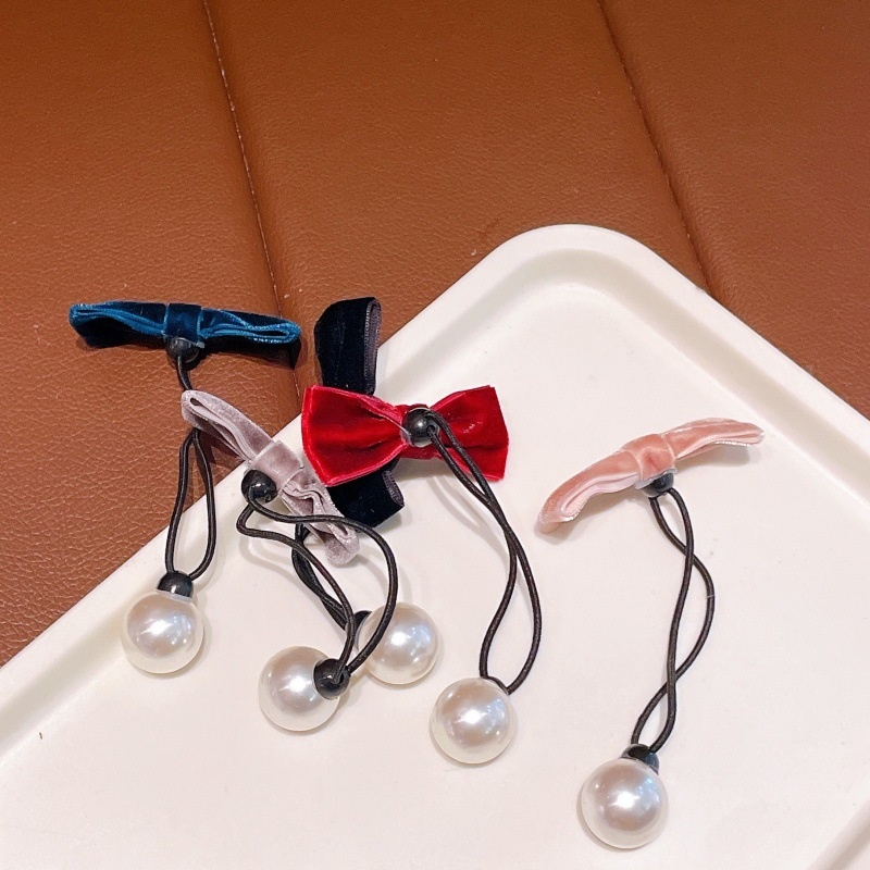 Women's Simple Cloth Princess Low Bun Hair Tie Bowknot Multi-Color