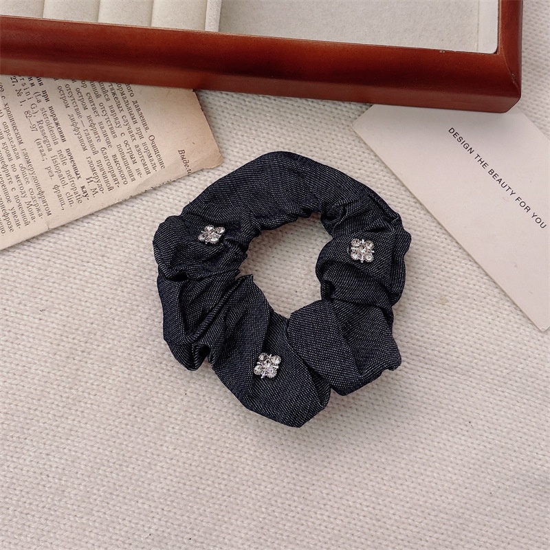 Women's Rhinestone BB Clip Elastic Cloth Hairband Winter Snowflake