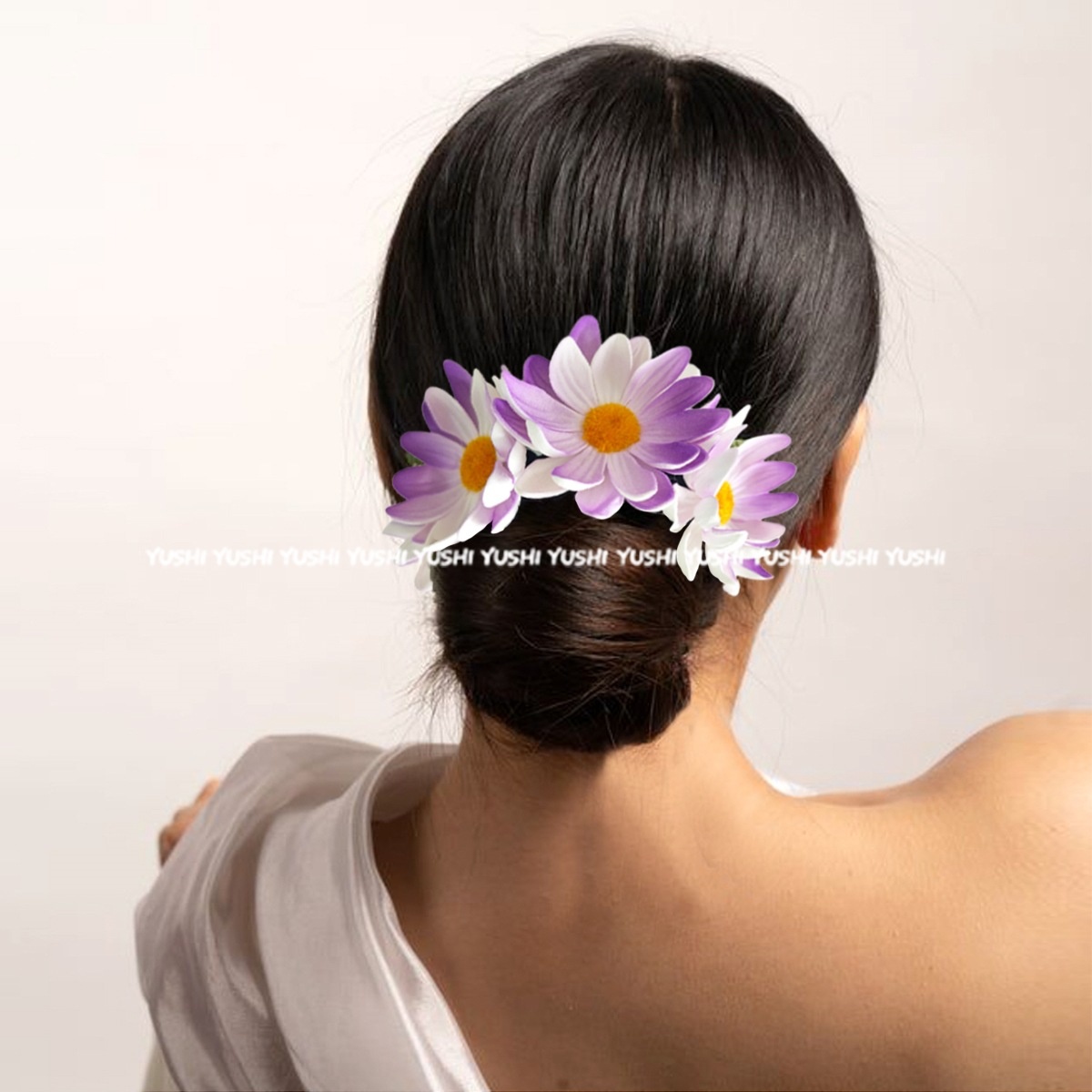 Women's Bohemian Sunflower Daisy Spiral Hair Ties Pastoral Style Floral Bands