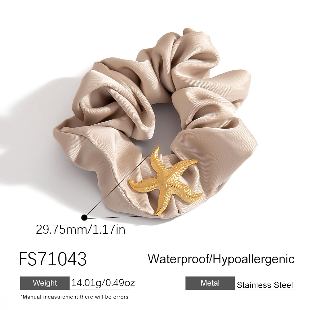 Women's Luxury Starfish Hair Tie 18K Gold Plated Stainless Steel Spring Band