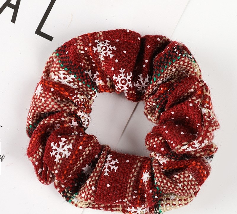 Women's Daily Cloth Hair Tie Scrunchie Retro Geometric Plaid