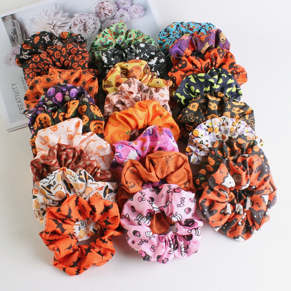 Women's Simple Halloween Elastic Cloth Hair Ties Festive Hair Bands