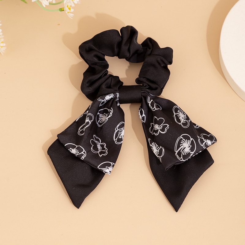 Women's Elegant Large Bowknot Hair Tie Scrunchie Retro French Satin