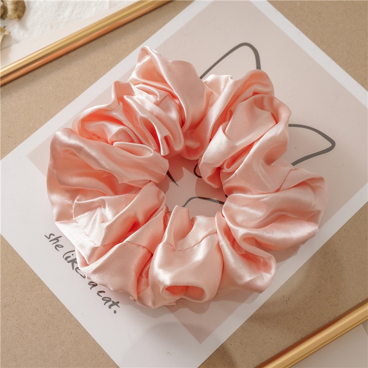 Women's Handmade Cloth Scrunchie Fashion Solid Color Daily Hair Tie