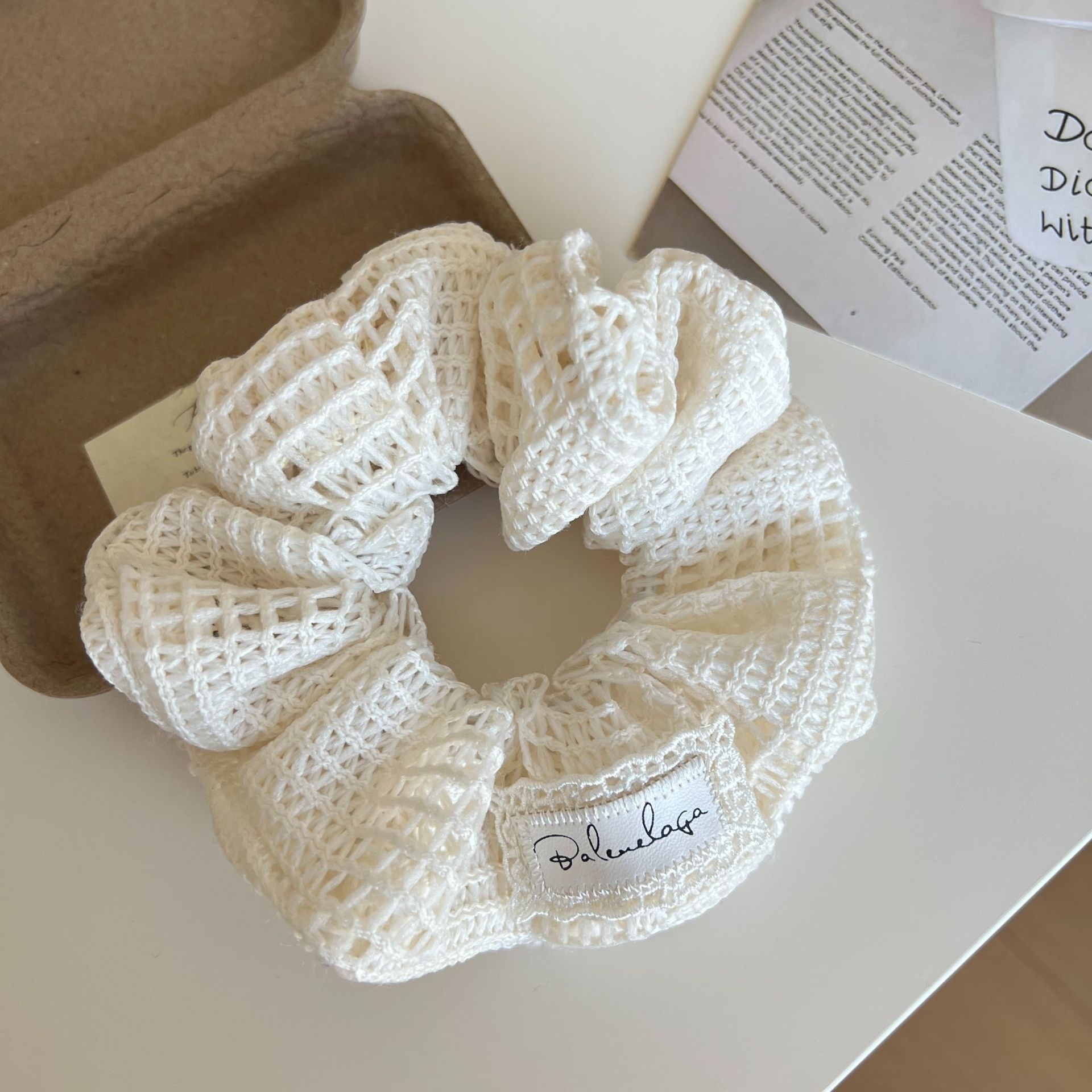 Women's Face-Slimming Extra Large Cloth Bun Scrunchie Solid Color