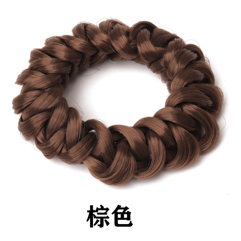 Women's Volumizing Braided Wig Bun Hair Ring Elastic Twist Pattern
