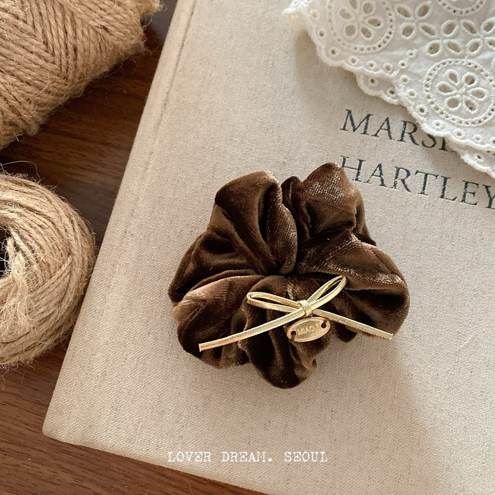 Women's Velvet Bow Knot Foldable Cloud Shark Clip for New Year