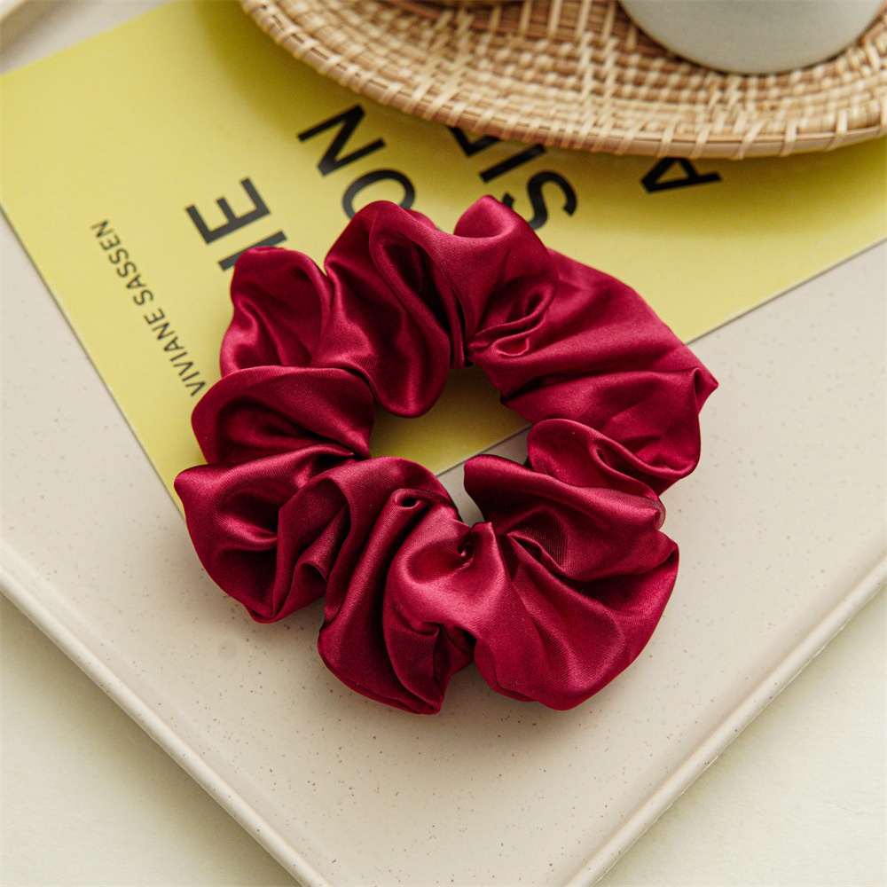 Women's Simple Handmade Cloth Hair Tie Spring Daily Solid Color
