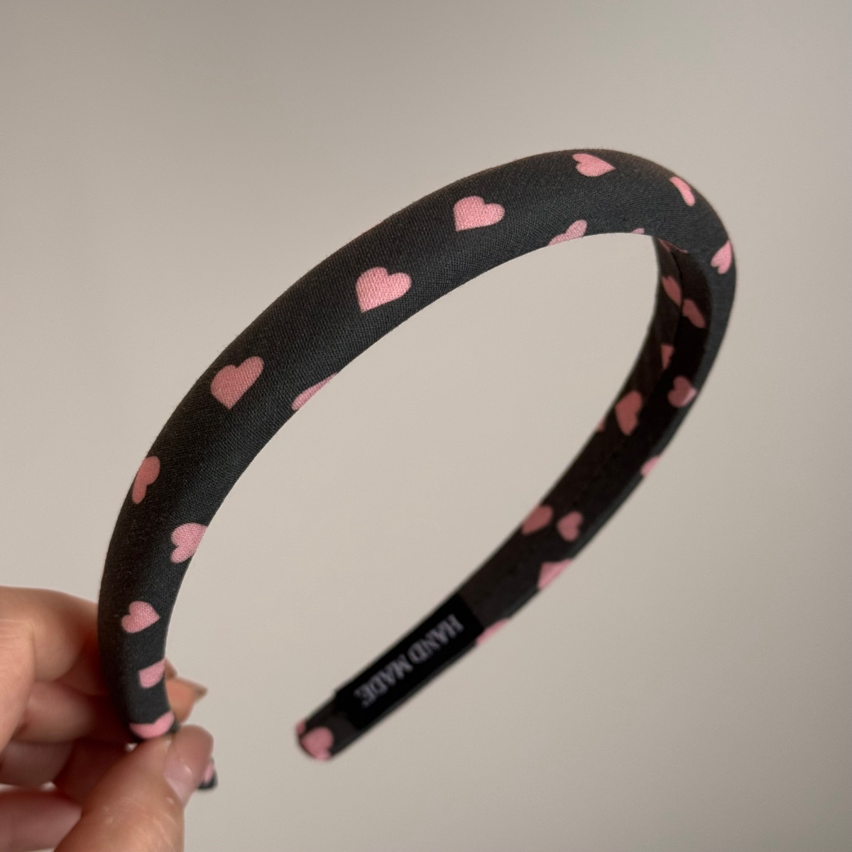Women's Sweet Soft Cloth Spring Hair Tie Rubber Band Pink Heart Shape