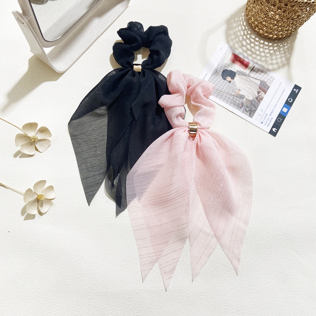 Women's Elegant Vintage Cloth Hair Tie Wedding Travel Bow Knot